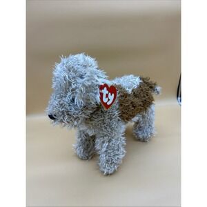 Ty Beanie Babies Toffee Dog Plush Brown White Terrier With Tag Korea Vintage 16"